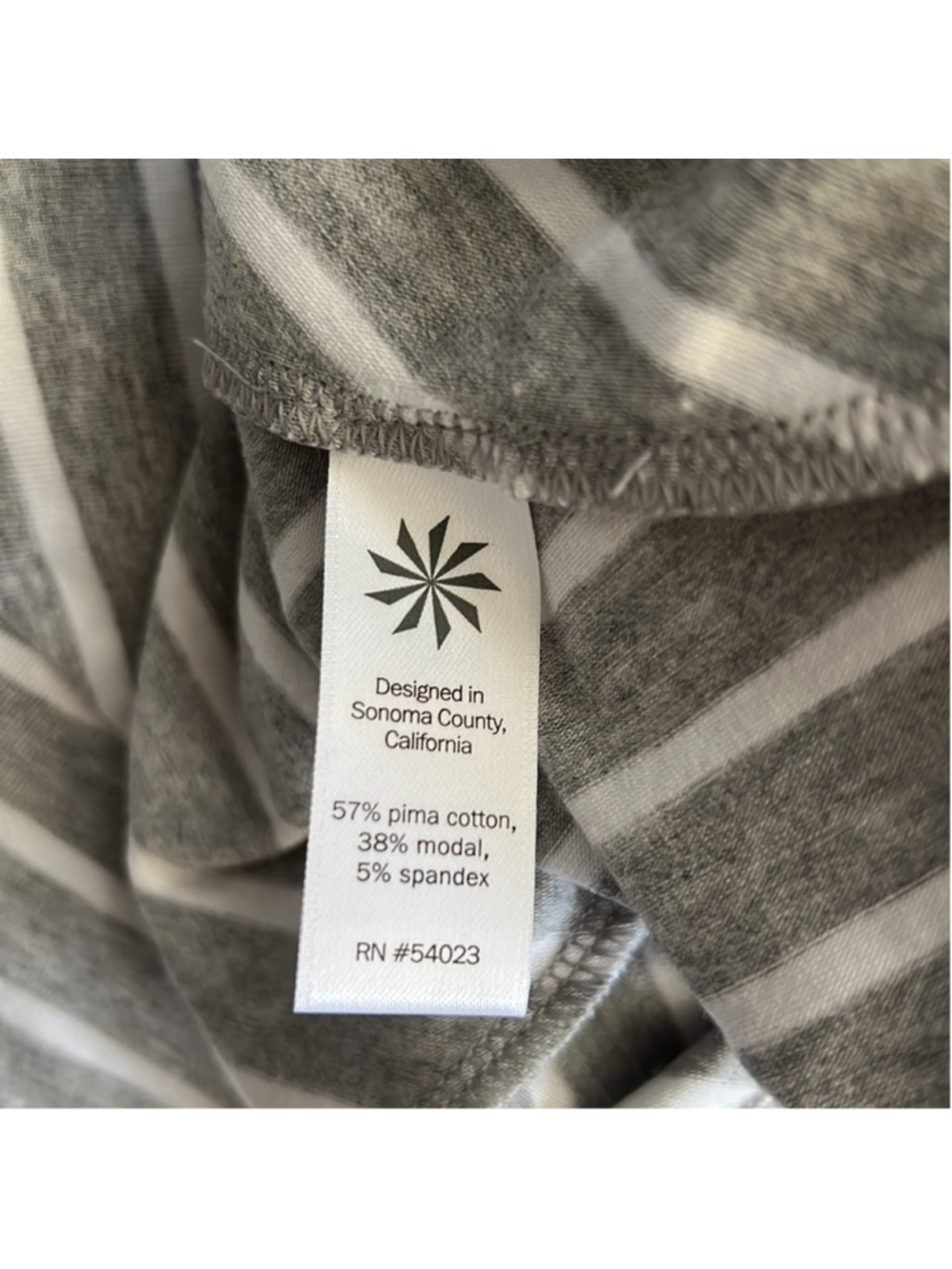 NWT Athleta Striped Tee Shirt Maxi Dress Size Small gray cotton modal - Picture 7 of 11